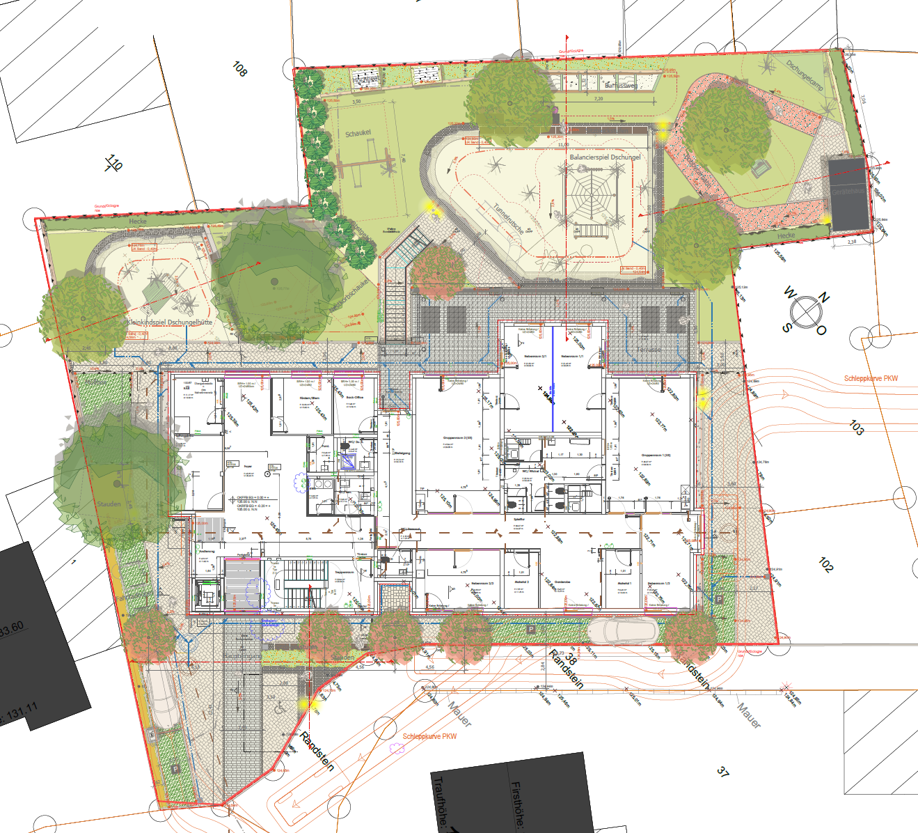 Außengelände am neuen Kindergarten